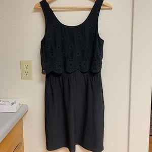 Madewell Broadway & Broome black silk dress